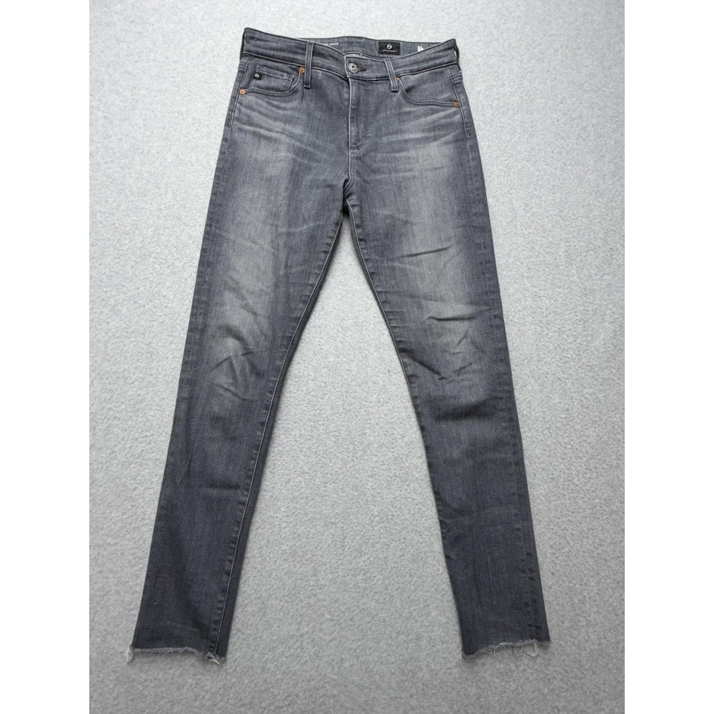 AG Adriano Goldschmied Farrah Skinny Ankle‎ Jeans Womens 27R Gray Wash High Rise